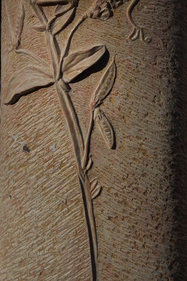 Wickenranke als Relief, Detail